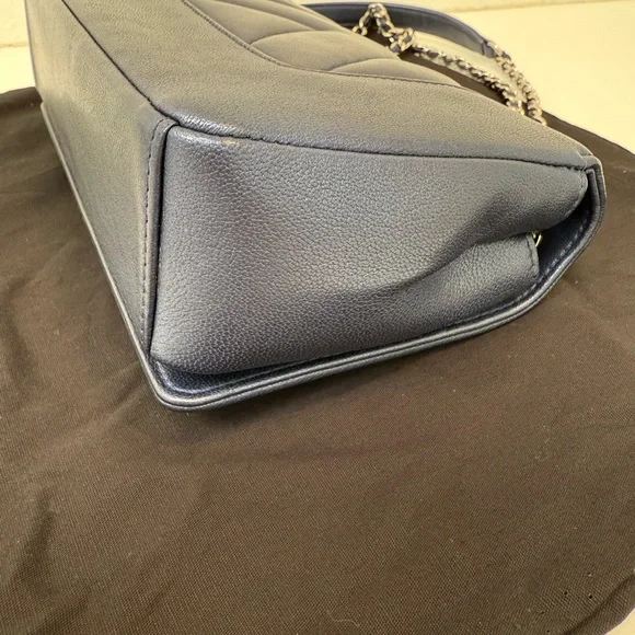 CHANEL Sheepskin Quilted Small Dark Navy Mademoiselle Double Flap Bag - Picture 8 of 14